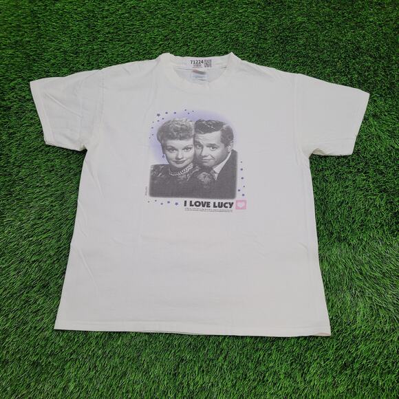Vintage 90s I-Love-Lucy Shirt Womens Large 21x26 Comedy Sitcom - Picture 1 of 14
